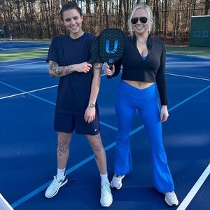 CRZ YOGA Blue Sports Bra and Yoga Pants Set